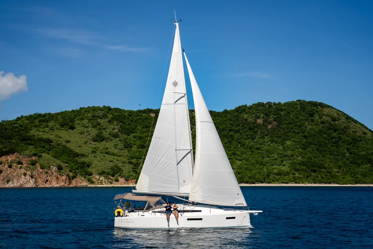 Soca Sleigh, a Jeanneau Sun Odyssey 380 sailboat at Road Town, British Virgin Islands