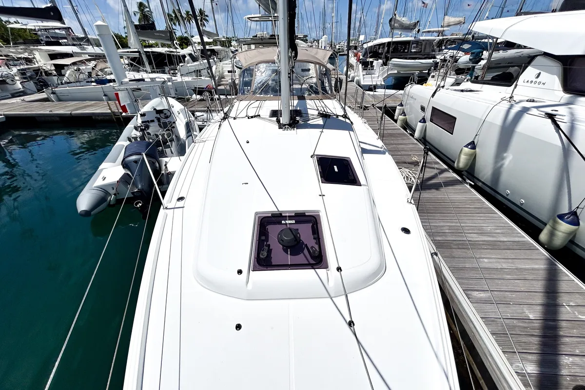 Soca Sleigh, a Jeanneau Sun Odyssey 380 sailboat at Road Town, British Virgin Islands