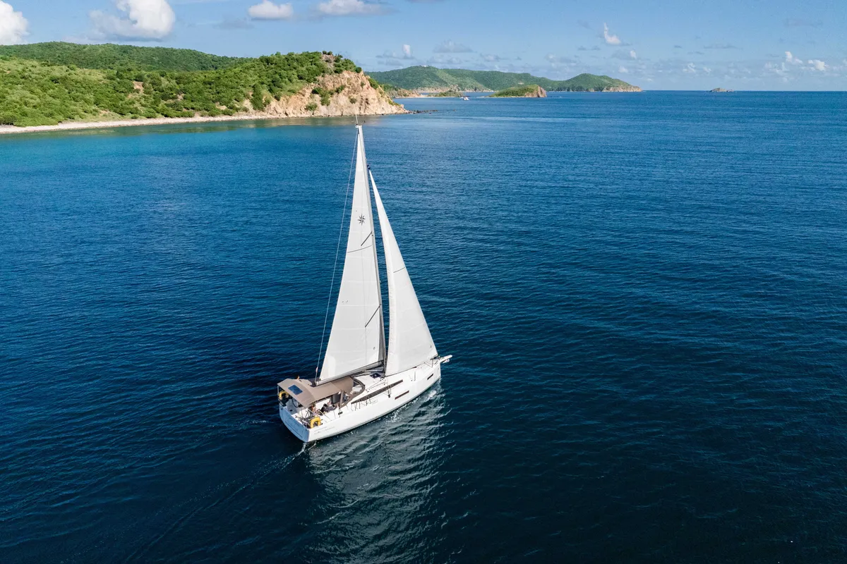 Soca Sleigh, a Jeanneau Sun Odyssey 380 sailboat at Road Town, British Virgin Islands