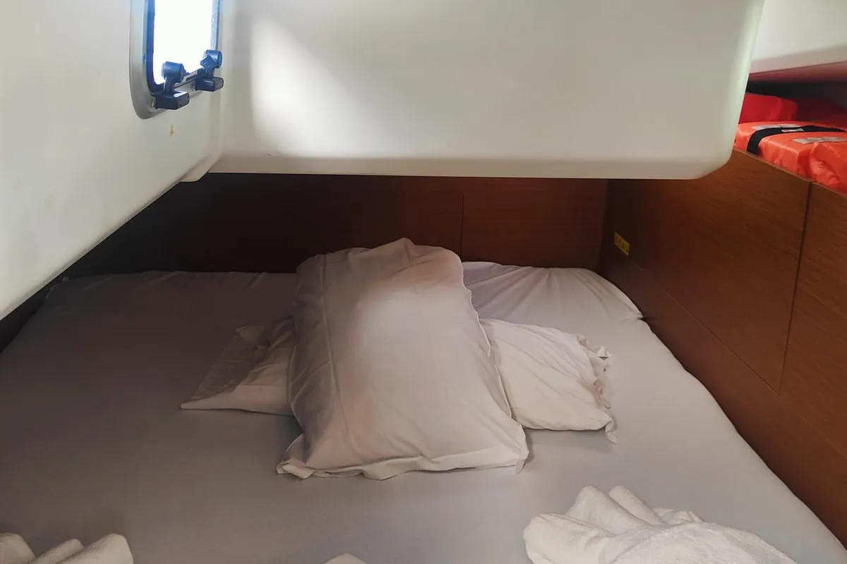 Iddu, a Jeanneau Sun Odyssey 440 sailboat at Procida, Italy