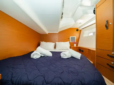 Cabin on Nobilis One, a Jeanneau 54 sailboat at Lavreotiki Municipal Unit, Greece
