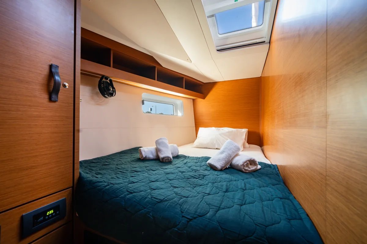 Cabin on Nobilis One, a Jeanneau 54 sailboat at Lavreotiki Municipal Unit, Greece
