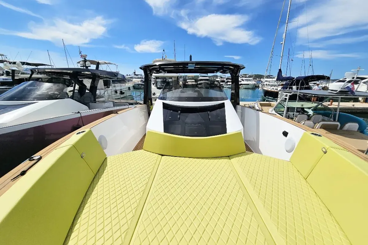 Galley of Leo, a Tesoro T40 motorboat at Seget Donji, Croatia
