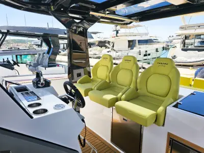 Cabin on Leo, a Tesoro T40 motorboat at Seget Donji, Croatia