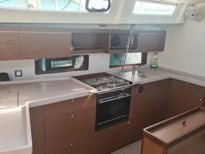 Galley of Salina, a Beneteau Oceanis 46.1 Performance Line sailboat at Figari/Golfo Aranci, Italy