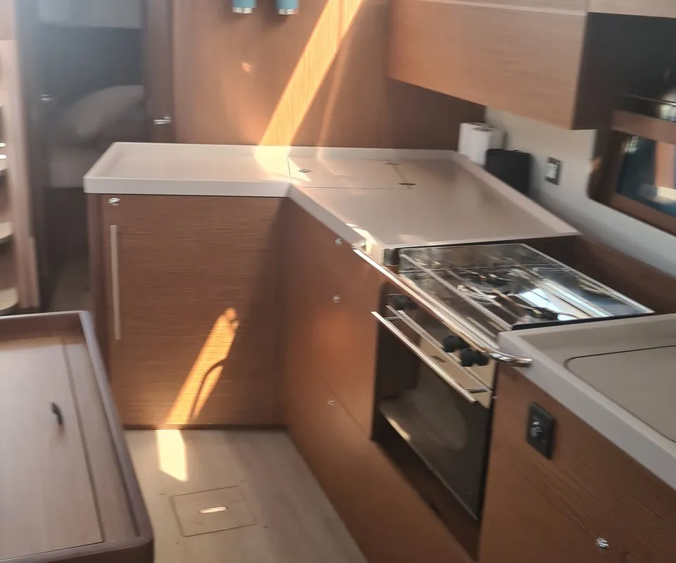 Galley of Salina, a Beneteau Oceanis 46.1 Performance Line sailboat at Figari/Golfo Aranci, Italy