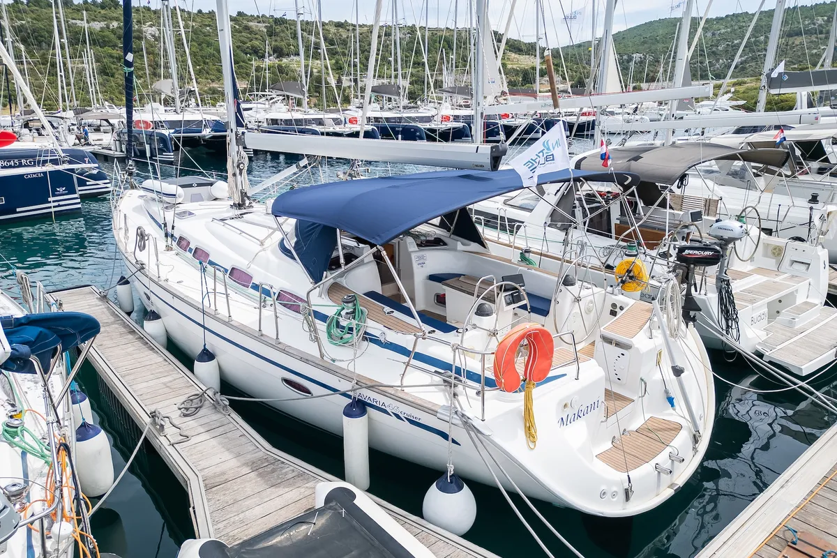 Makani, a Bavaria 46 Cruiser sailboat at Primošten, Croatia