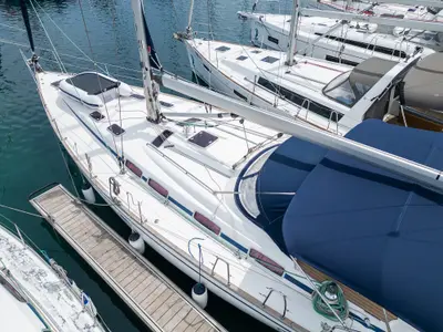 Makani, a Bavaria 46 Cruiser sailboat at Primošten, Croatia