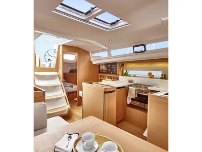 Galley of Jenny, a Jeanneau Sun Odyssey 440 sailboat at Split, Croatia