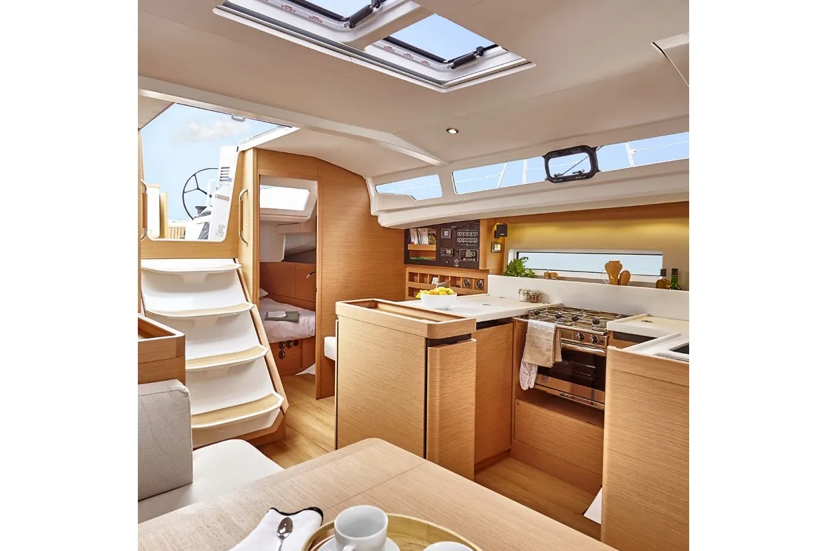 Galley of Jenny, a Jeanneau Sun Odyssey 440 sailboat at Split, Croatia