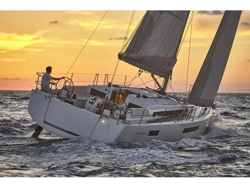 Exterior view of Jenny, a Jeanneau Sun Odyssey 440 sailboat at Split, Croatia