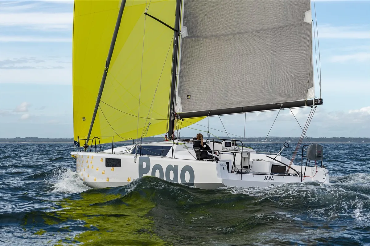 Exterior view of Hecladapi, a Pogo 44 sailboat at Bandol, France
