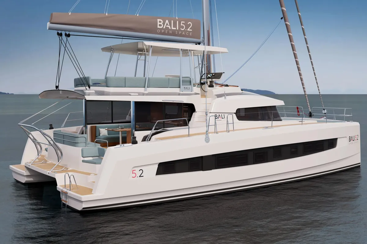 Bliss, a Bali 5.2 catamaran at Athens, Greece