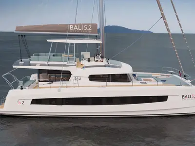 Bliss, a Bali 5.2 catamaran at Athens, Greece