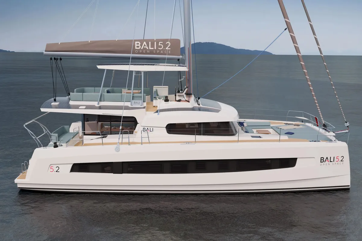 Bliss, a Bali 5.2 catamaran at Athens, Greece