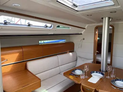 Salon of Blue Eye, a Dehler 38 SQ sailboat at Jezera, Croatia