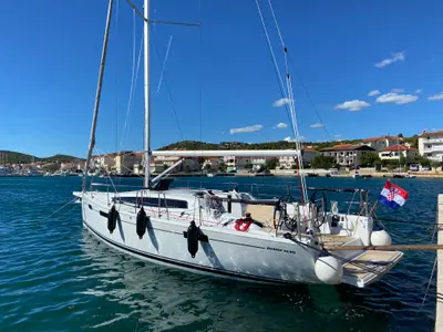 Salon of Blue Eye, a Dehler 38 SQ sailboat at Jezera, Croatia
