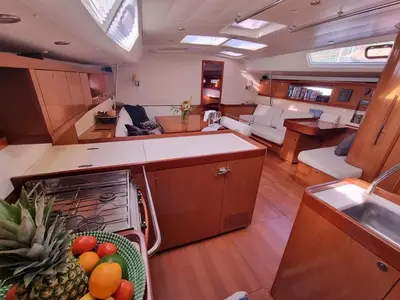 Galley of Thidawaree, a Beneteau Oceanis 54 sailboat at Baan Salak Phet, Thailand