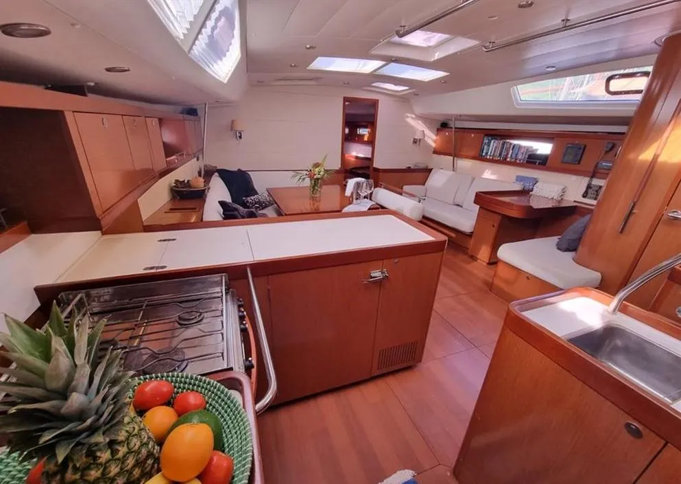 Galley of Thidawaree, a Beneteau Oceanis 54 sailboat at Baan Salak Phet, Thailand