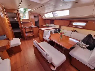 Salon of Thidawaree, a Beneteau Oceanis 54 sailboat at Baan Salak Phet, Thailand