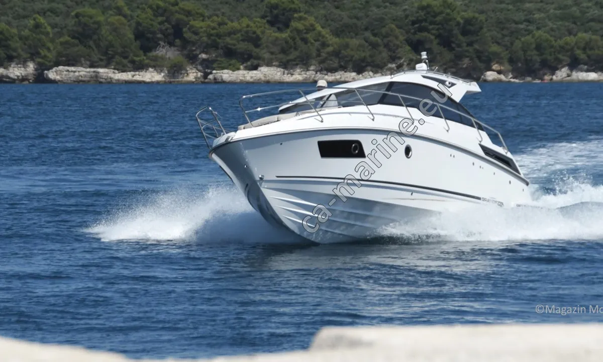 Galley of Ohana, a Grandezza 34 OC motorboat at Grad Trogir, Croatia