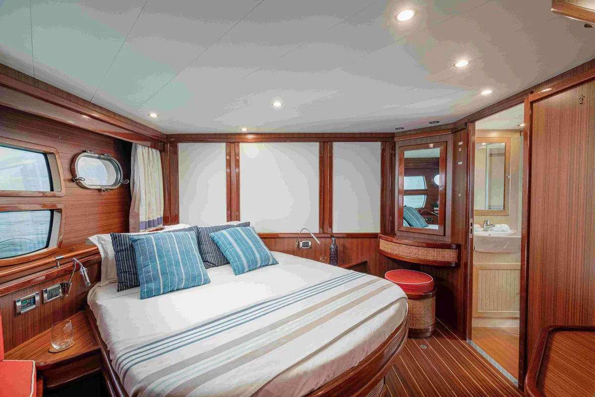 Cabin on Magistra, a Gulet Apreamare 60 motor yacht at Castellammare di Stabia, Italy
