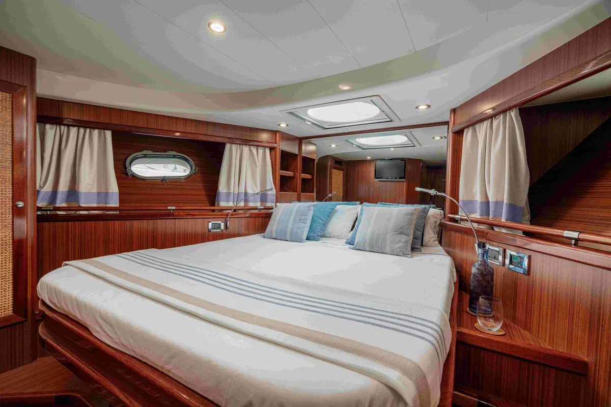 Cabin on Magistra, a Gulet Apreamare 60 motor yacht at Castellammare di Stabia, Italy
