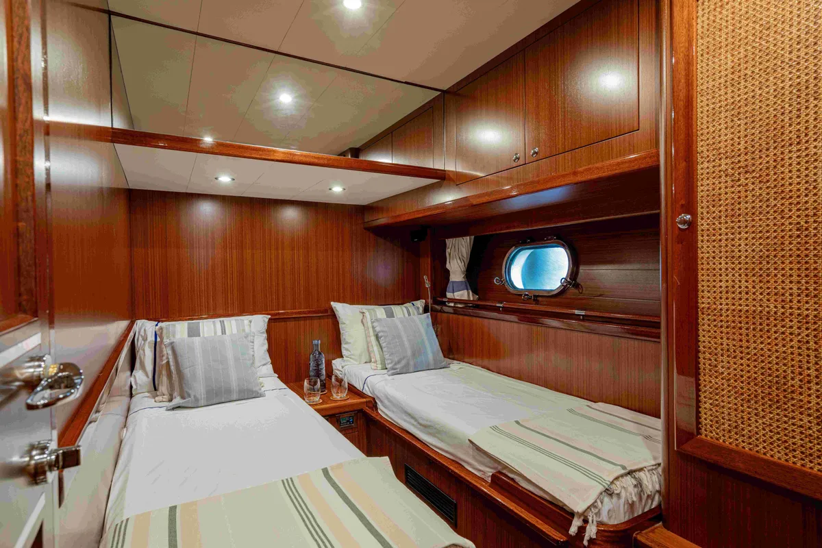 Cabin on Magistra, a Gulet Apreamare 60 motor yacht at Castellammare di Stabia, Italy