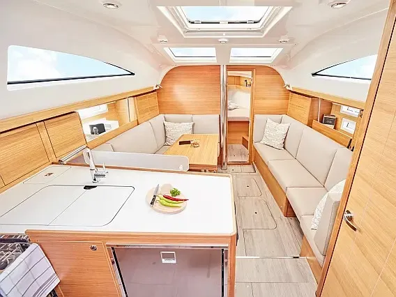 Salon of Pixi, a Elan Impression 40.1 sailboat at Grad Trogir, Croatia