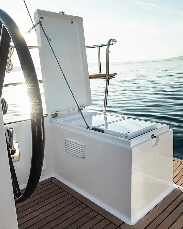 Deck of Pixi, a Elan Impression 40.1 sailboat at Grad Trogir, Croatia