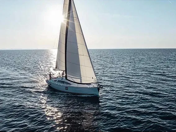 Exterior view of Pixi, a Elan Impression 40.1 sailboat at Grad Trogir, Croatia