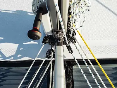 Deck of Pixi, a Elan Impression 40.1 sailboat at Grad Trogir, Croatia