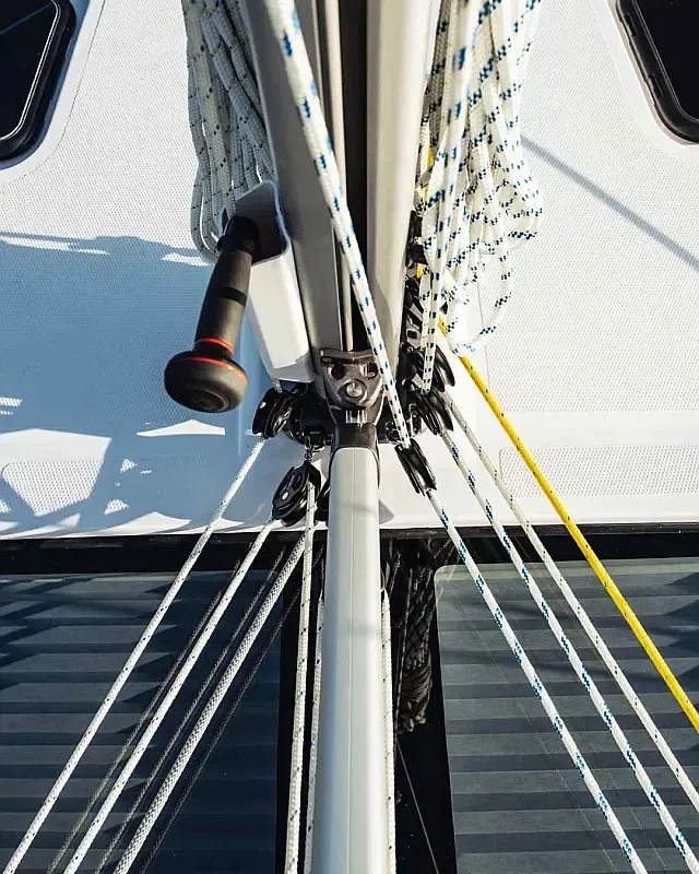 Deck of Pixi, a Elan Impression 40.1 sailboat at Grad Trogir, Croatia