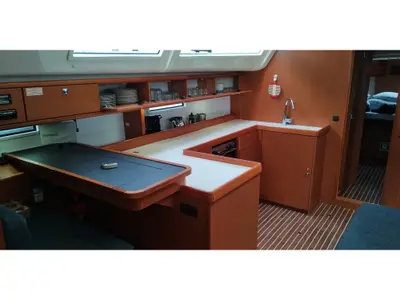 Galley of Ramnous, a Bavaria Cruiser 51 sailboat at Kontokali, Greece