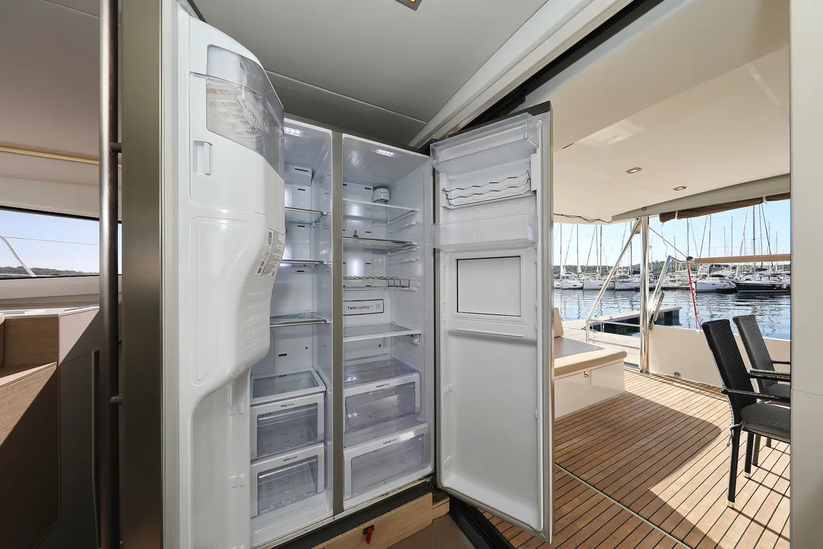 Galley of Karina V, a Bali 4.5 catamaran at Grad Trogir, Croatia