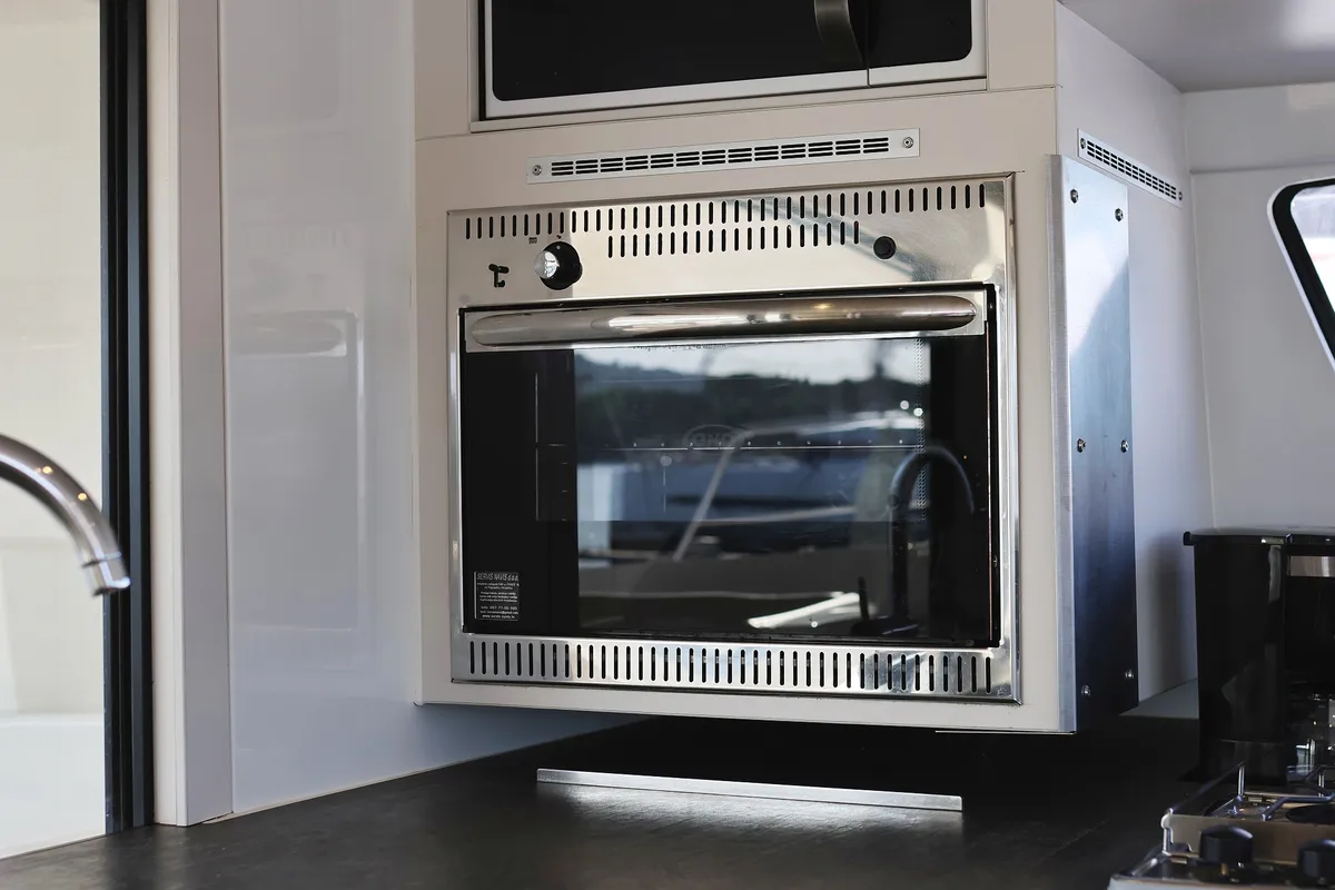 Galley of Karina V, a Bali 4.5 catamaran at Grad Trogir, Croatia