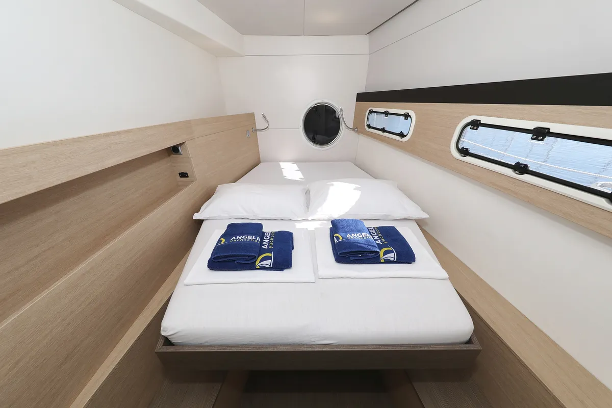 Cabin on Karina V, a Bali 4.5 catamaran at Grad Trogir, Croatia