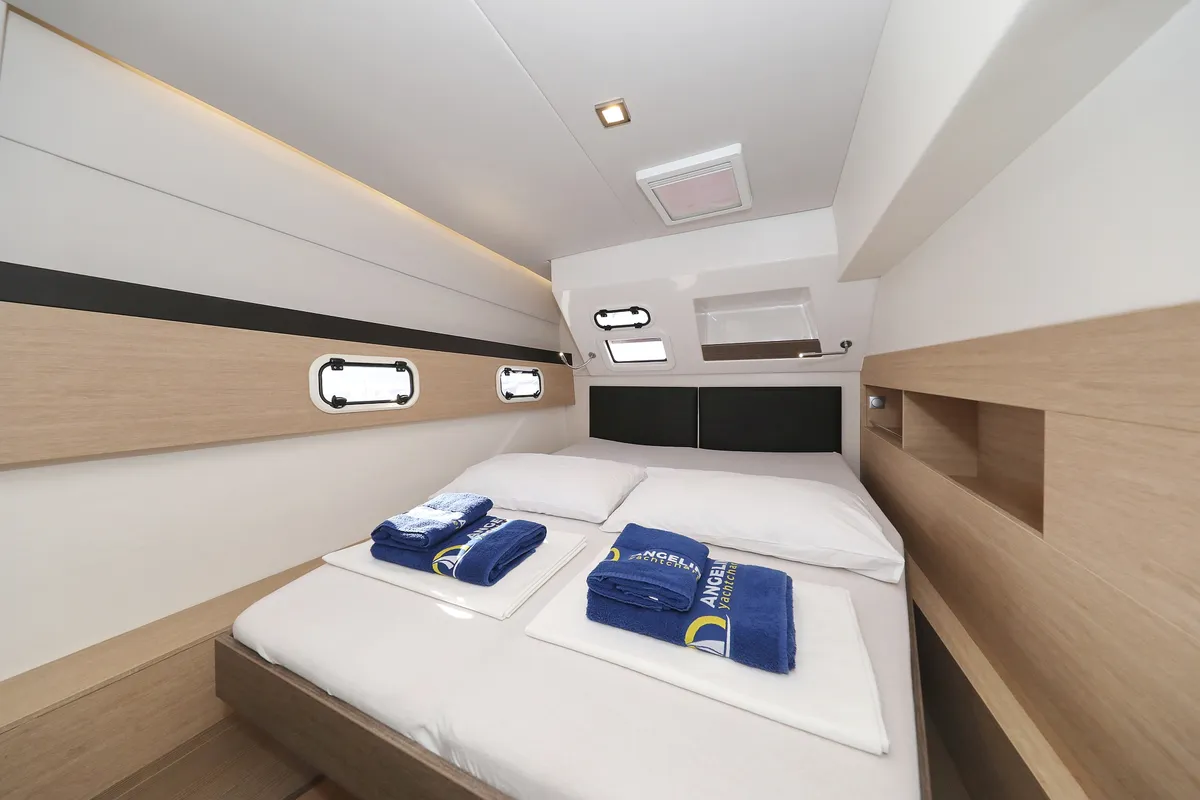 Cabin on Karina V, a Bali 4.5 catamaran at Grad Trogir, Croatia