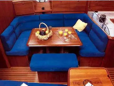 Salon of Evangelos, a Jeanneau Sun Odyssey 43 sailboat at Volos Municipality, Greece