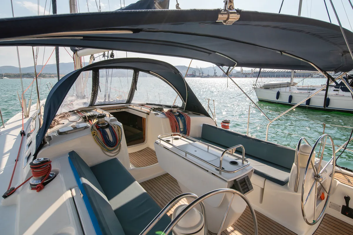 Evangelos, a Jeanneau Sun Odyssey 43 sailboat at Volos Municipality, Greece