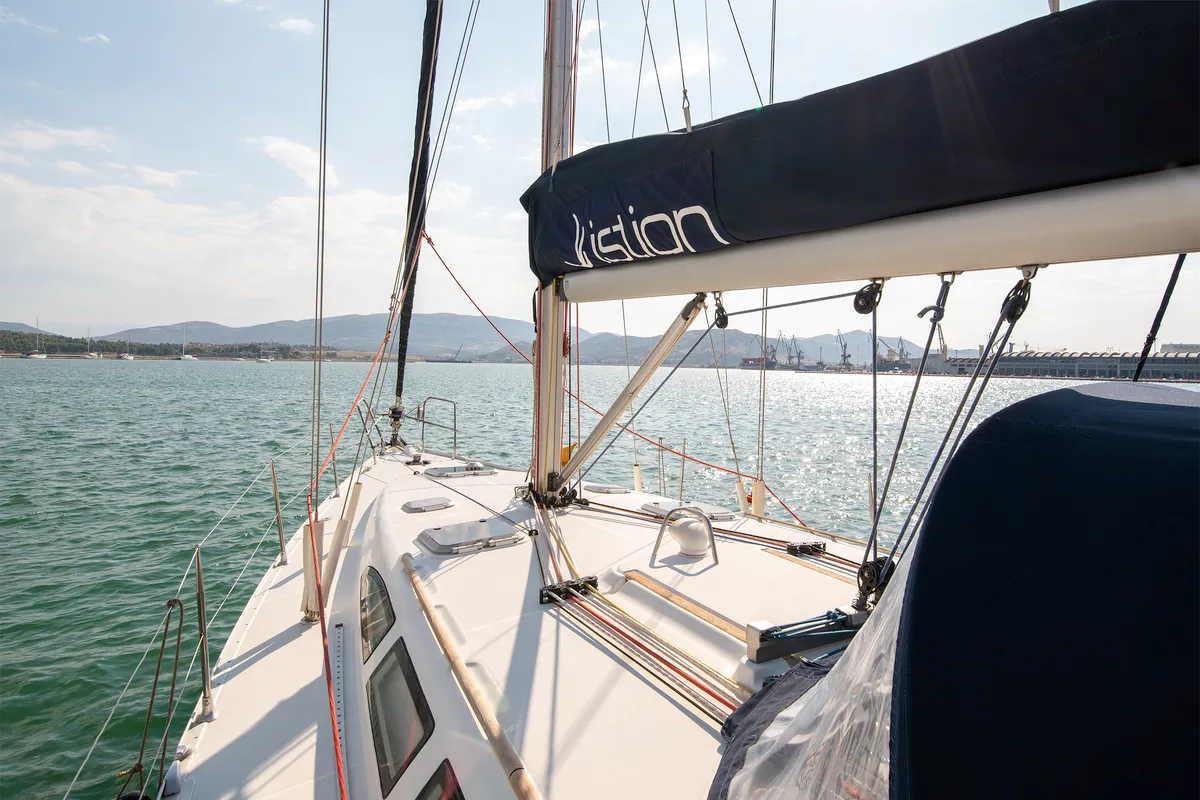 Evangelos, a Jeanneau Sun Odyssey 43 sailboat at Volos Municipality, Greece