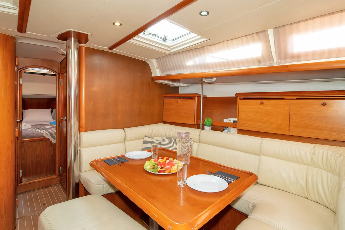 Evangelos, a Jeanneau Sun Odyssey 43 sailboat at Volos Municipality, Greece