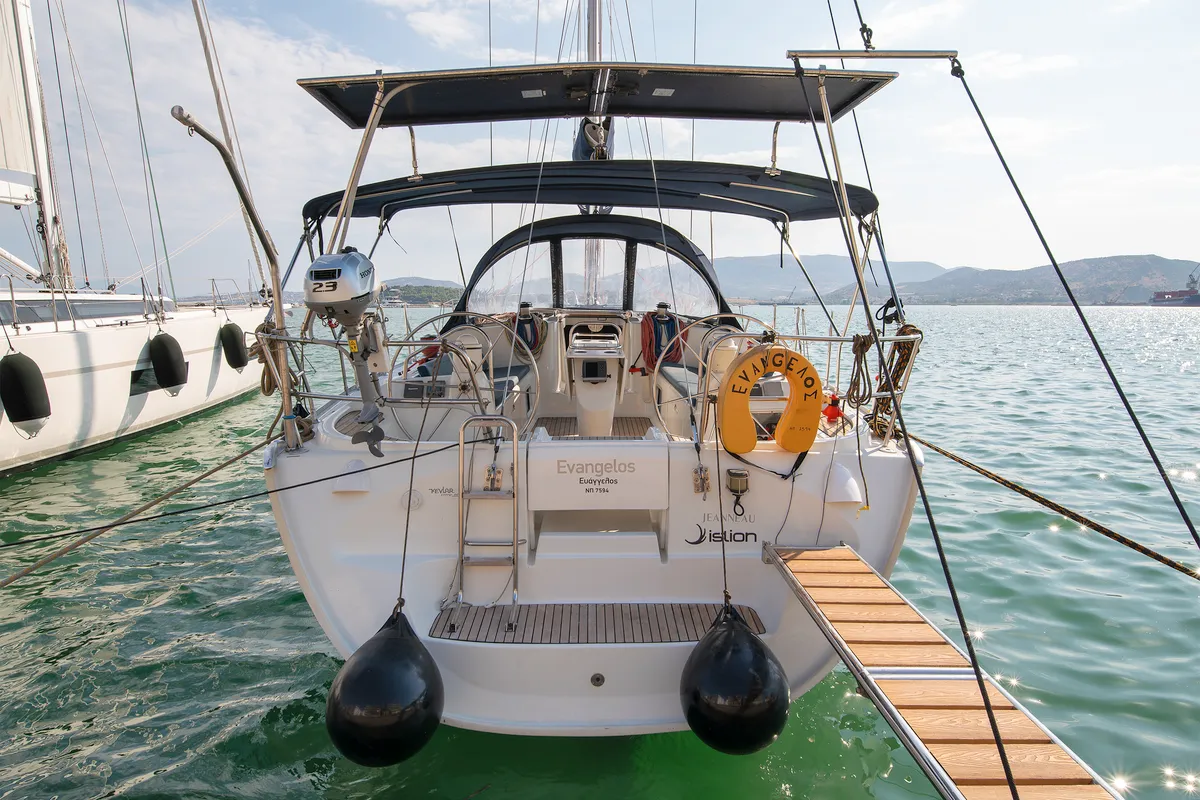 Evangelos, a Jeanneau Sun Odyssey 43 sailboat at Volos Municipality, Greece