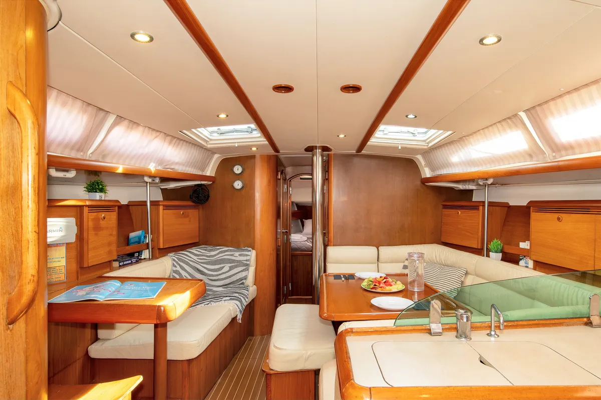 Evangelos, a Jeanneau Sun Odyssey 43 sailboat at Volos Municipality, Greece