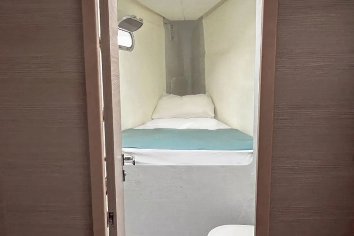 Cabin on Angara, a Fountaine Pajot Tanna 47 catamaran at Marmaris, Turkey