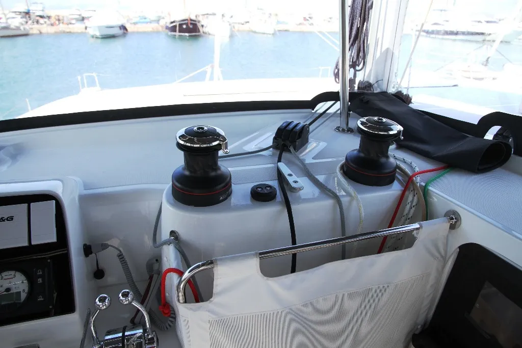 Galley of George A, a Lagoon 42 catamaran at Kos, Greece