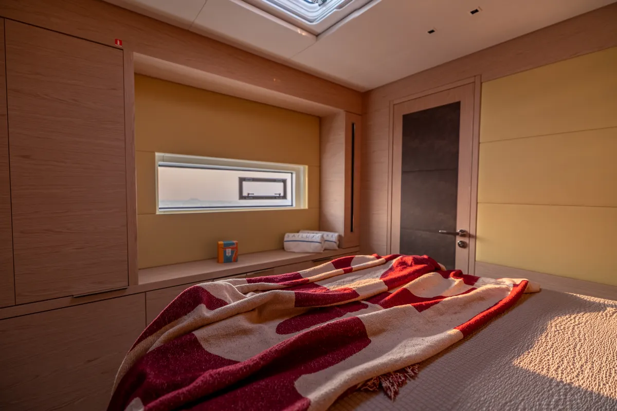 Cabin on Sailuxe - Gloria, a Lagoon Sixty 5 catamaran at Capo d'Orlando, Italy