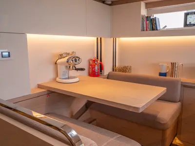 Galley of Sailuxe - Gloria, a Lagoon Sixty 5 catamaran at Capo d'Orlando, Italy