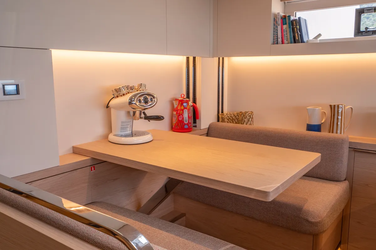 Galley of Sailuxe - Gloria, a Lagoon Sixty 5 catamaran at Capo d'Orlando, Italy