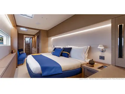Cabin on Sailuxe - Aura, a Lagoon Sixty 5 catamaran at Salerno, Italy